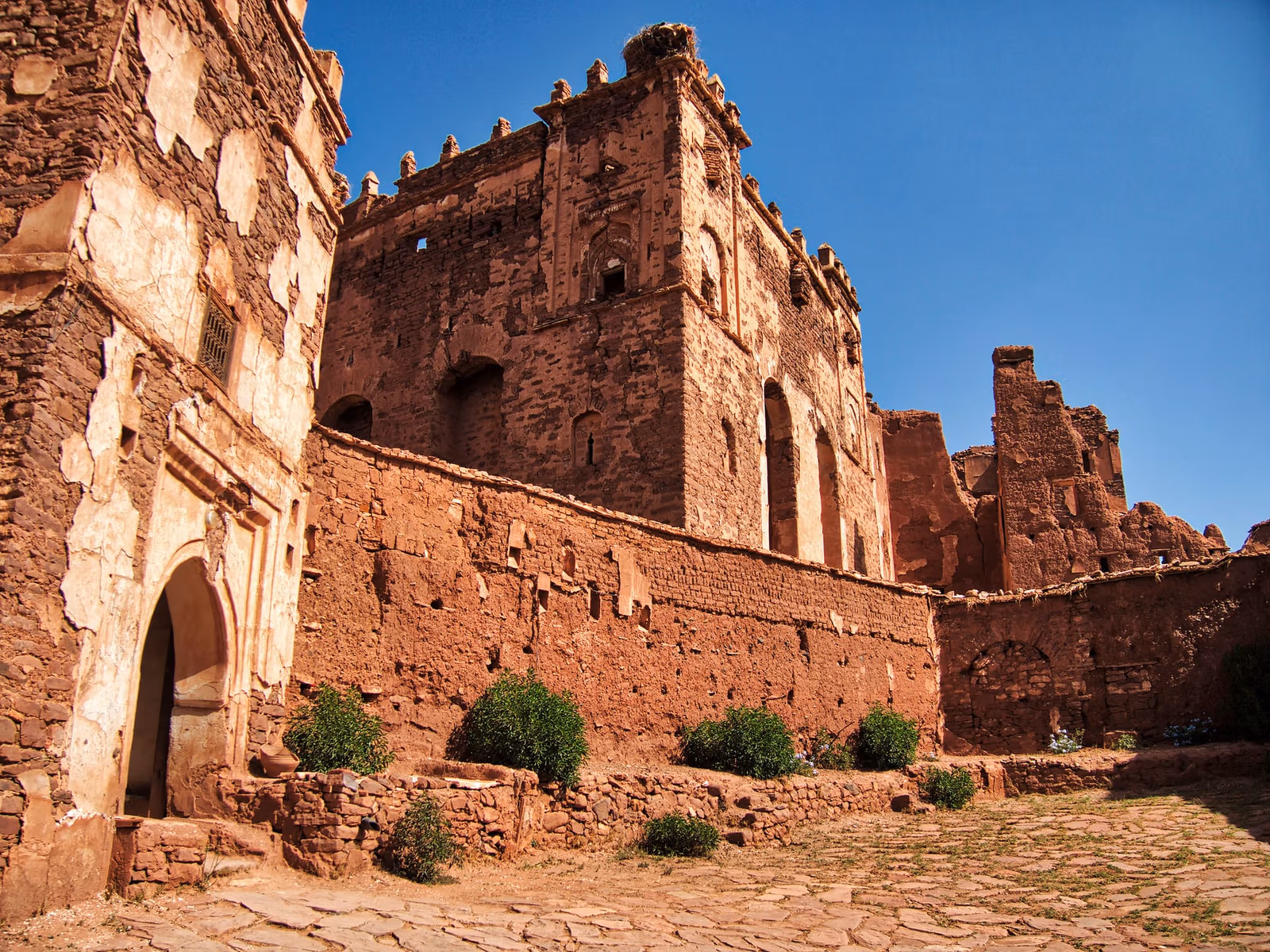 Telouet ruined kasbah walls